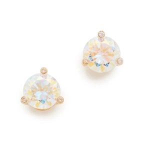 Kate Spade Rise & Shine Studs pink yellow ab 0.38”